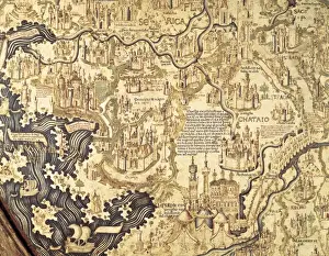Economic Prints: Fra Mauro ( -1460). Fra Mauro map. 1459. Detail