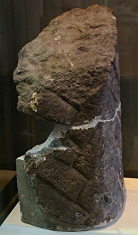 Images Dated 4th April 2008: Fragment of the beard of the Great Sphinx of Giza. Egypt. Ne