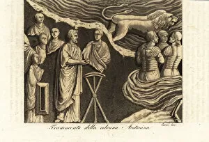 Antico Gallery: Fragment of the Column of Marcus Aurelius, Rome, Italy