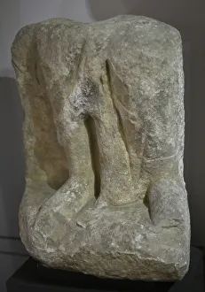 Beliefs Prints: Fragment of a male statue offered to Endovelicus
