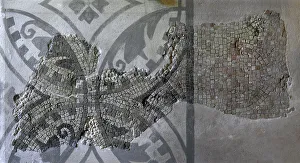 Tessera Prints: Fragment of mosaic with geometric decoration
