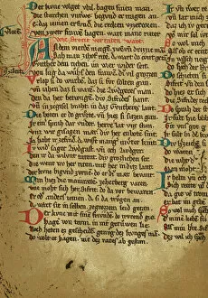 Images Dated 12th September 2011: Fragment from the Nibelungenhandschrift