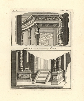 Antiquitiesofherculaneum Gallery: Fragments of different architectural paintings