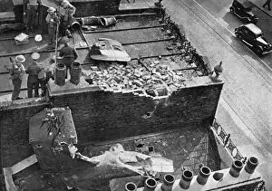 Fragments of a Dornier brought down in Victoria Station