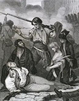 Insurrection Prints: France. 1848, 23 to 25 February Revolution. Engraving