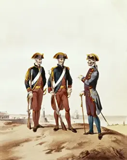 Midshipman Prints: France (18th c. ). Royal Navy. Pavilion Guard