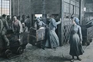 Proletariat Collection: France (1903). Coal mine. Engraving