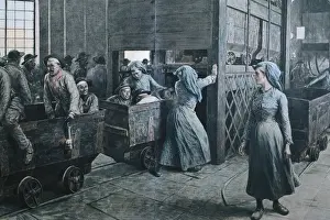 France (1903). Coal mine. Engraving