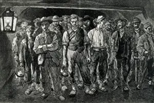France (19th c. ). Economy. French miners. Engraving