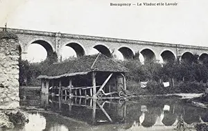 Loiret Prints: France, Beaugency - The Viaduct and Wash-house