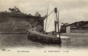 Images Dated 22nd November 2016: France - Brittany - The Emerald Coast - Saint-Briac - Jetty