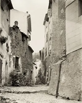 Rampart Prints: France c. 1890 - Menton, street in the old town