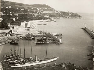 France c.1890 - entrance to the harbour at Nice