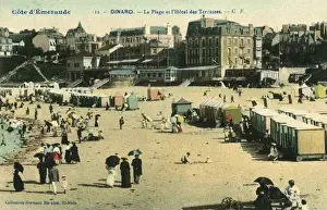 Dinard Prints: France / Dinard Beach 1905