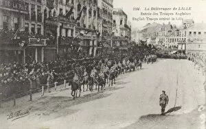 France, Lille - The arrival of English Troops