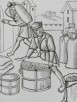 Parisians Prints: France. Measurement of grain in Paris. Facsimile