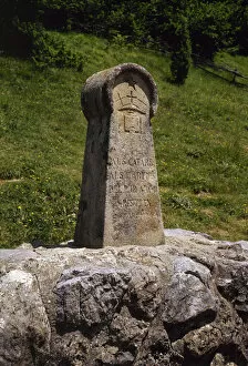 Dels Collection: France. Medieval stele, erected in 1960, in memory of the Ca