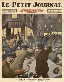 Communists Prints: France / Meeting Attacked
