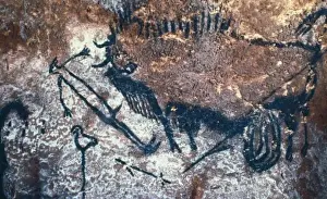 FRANCE. Montignac. The Cave of Lascaux. Fighting