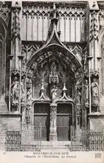 Chapelle Prints: France - Montreuil sur-Mer - Chapel Entrance - Hotel Dieu