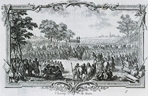France. Paris. Champ de Mars during a ceremony. Engraving, 1 France. Paris. Champ de Mars during a ceremony. Engraving, 1