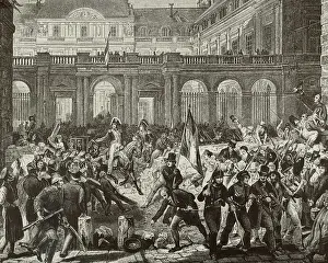 Philippe Prints: France. Paris. July Revolution. 1830. The Duke of Orleans go
