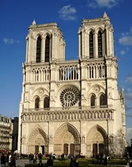 Images Dated 11th April 2008: France. Paris. Notre Dame Cathedral. West front
