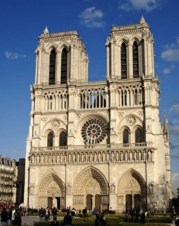 Images Dated 11th April 2008: France. Paris. Notre Dame Cathedral. West front