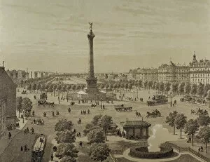 France. Paris. Place de la Bastille and the July Column, 187