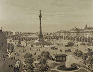 France. Paris. Place de la Bastille and the July Column, 187 France. Paris. Place de la Bastille and the July Column, 187