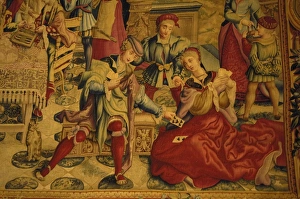 Aquitaine Gallery: FRANCE. Pau. Castle. Detail of one of tapestries