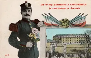 Posy Prints: France - Souvenir Card of the 71st Infantry Regiment