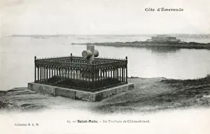 Vicomte Prints: France - St Malo - The Emerald Coast - Tomb of Chateaubriand