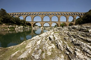 Roussillon Collection: FRANCE. Vers-Pont-du-Gard. Roman aqueduct and