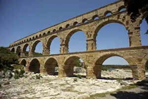 FRANCE. Vers-Pont-du-Gard. Roman aqueduct