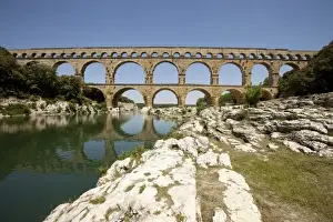 FRANCE. Vers-Pont-du-Gard. Roman aqueduct