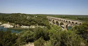 FRANCE. Vers-Pont-du-Gard. Roman aqueduct