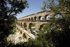 FRANCE. Vers-Pont-du-Gard. Roman aqueduct