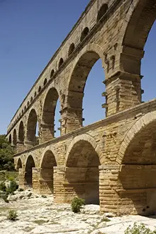 FRANCE. Vers-Pont-du-Gard. Roman aqueduct