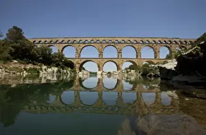 Pont Prints: FRANCE. Vers-Pont-du-Gard. Roman aqueduct