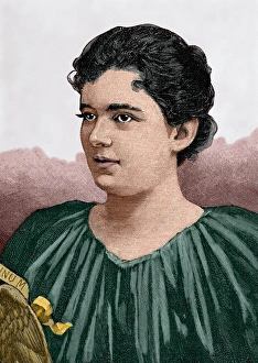 Images Dated 17th January 2013: Frances Folsom Cleveland Preston (1864-1947). Engraving. Col