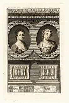 Fans Prints: Francesca Cuzzoni and Faustina Bordoni, Italian opera singers