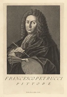 Palette Prints: Francesco Petrucci, Italian painter, 1660-1719