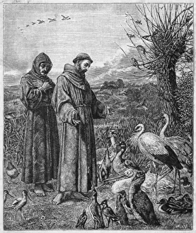 1182 Prints: Francis of Assisi & Bird
