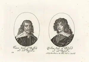 Cavaliers Prints: Francis Russell and his son William Russell, Earls of Bedford