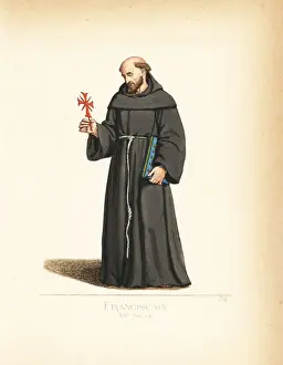 Levyfils Prints: Franciscan monk, 14th century