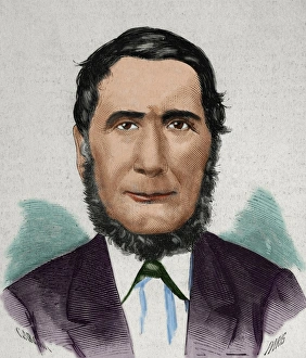 Images Dated 27th December 2012: Francisco Aballi. Colored engraving
