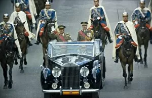 Francisco Franco going for a drive through the Paseo