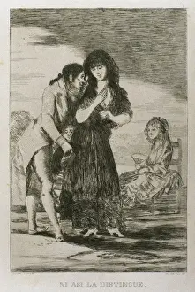 Francisco Goya (1746-1828). Caprices. Plaque 7. Event thus h