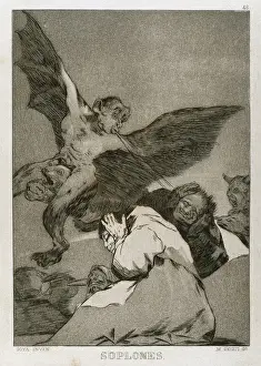 1797 Prints: Francisco Goya (1746-1828). Caprices. Plaque 48. Big gusts